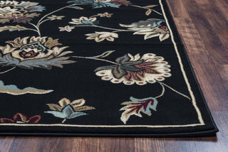 Rizzy Chateau CH4331 Black Area Rug Edge Shot