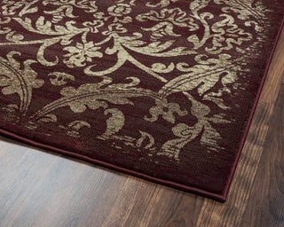 Rizzy Chateau CH4436 Burgundy Area Rug Corner Shot