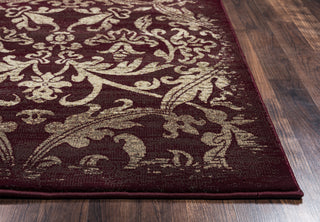 Rizzy Chateau CH4436 Burgundy Area Rug Edge Shot