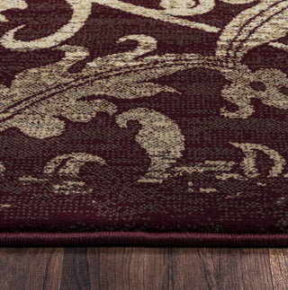 Rizzy Chateau CH4436 Burgundy Area Rug Close Shot