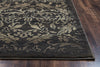 Rizzy Chateau CH4437 Black / Brown Area Rug Edge Shot