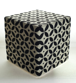 Momeni Chainstitch Pillows Ottomans CSO-1 Black main image