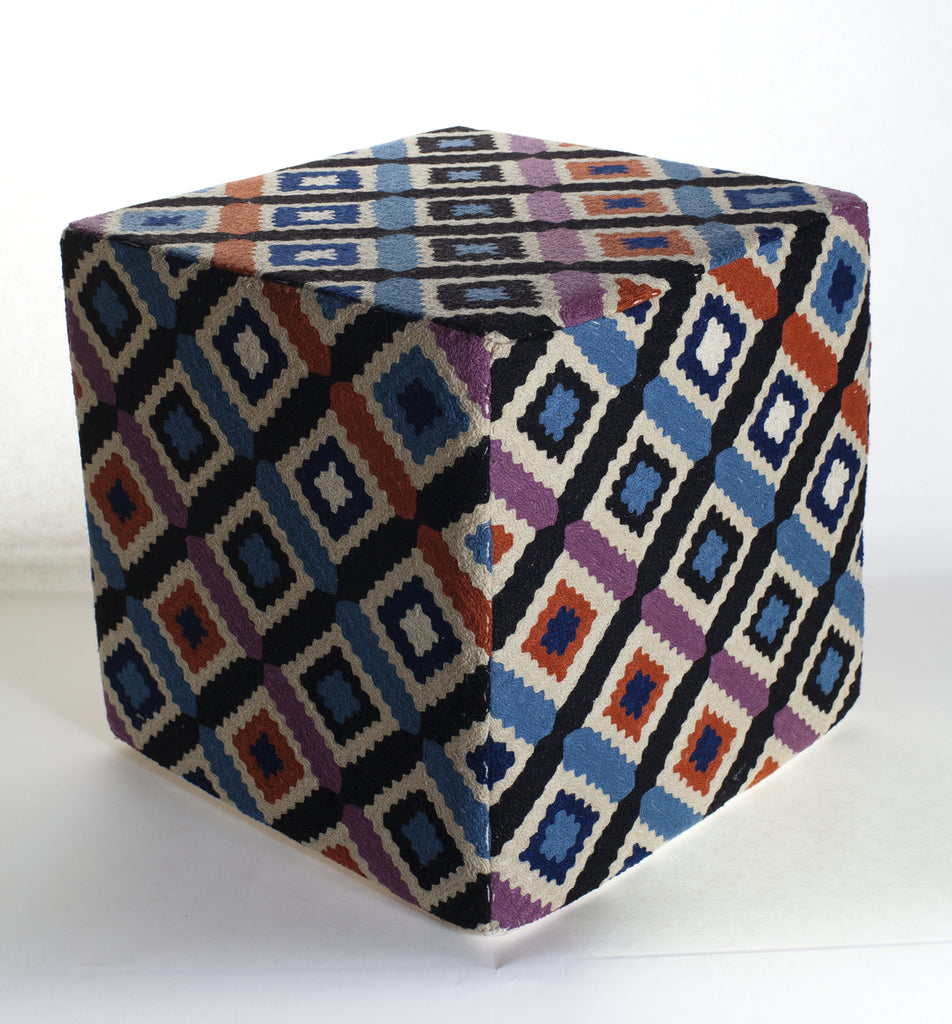 Momeni Chainstitch Pillows Ottomans CSO-3 Multi main image