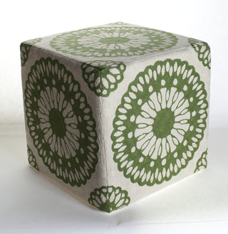 Momeni Chainstitch Pillows Ottomans CSO-8 Green main image