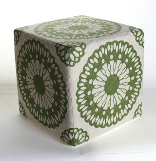 Momeni Chainstitch Pillows Ottomans CSO-8 Green Main