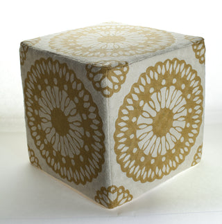 Momeni Chainstitch Pillows Ottomans CSO-8 Mustard Main