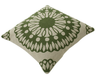 Momeni Chainstitch Pillows Ottomans CSP-8 Green main image