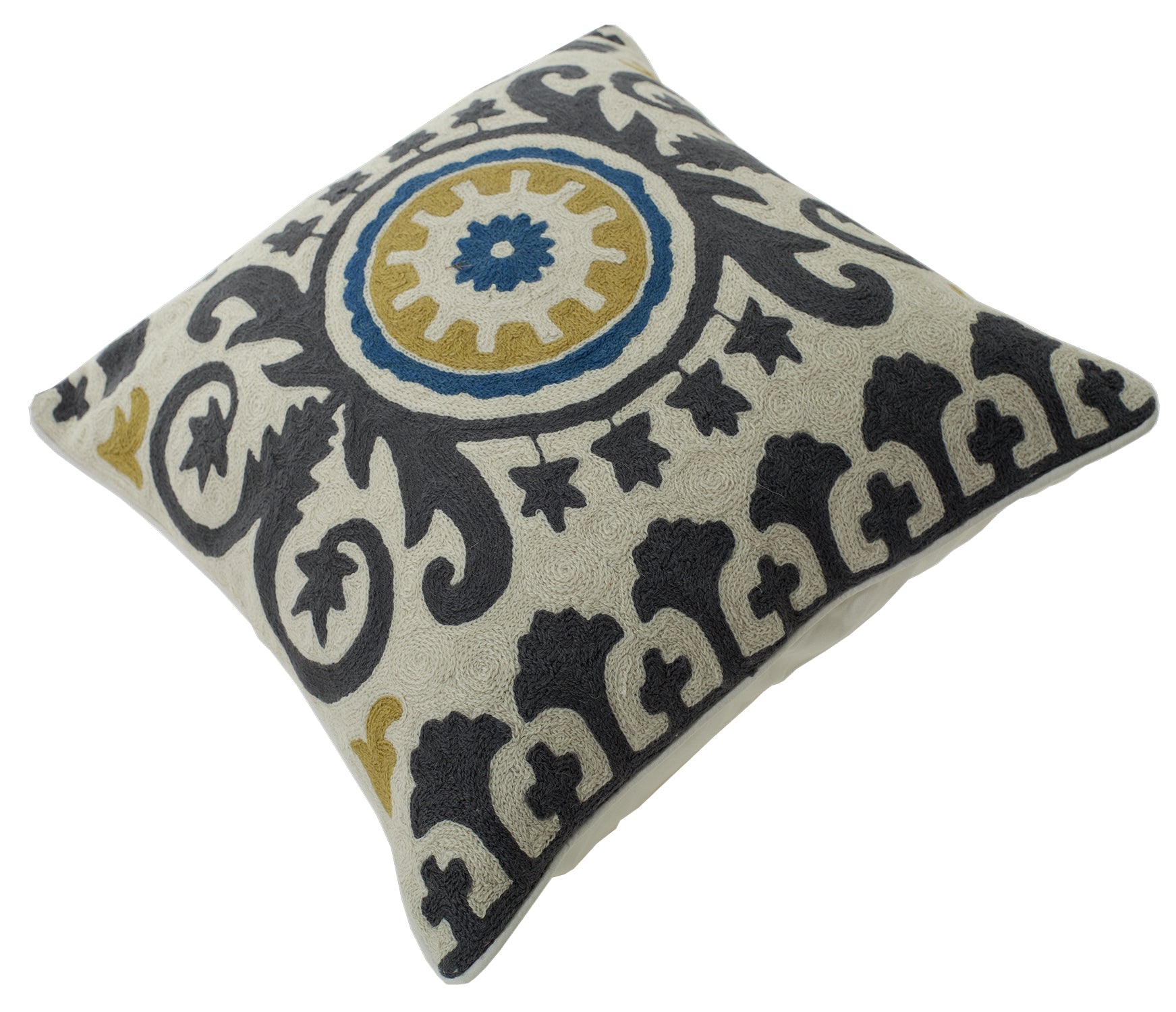 Momeni Chainstitch Pillows Ottomans CSP-9 Blue main image