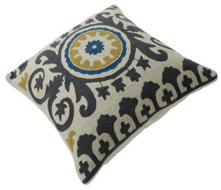 Momeni Chainstitch Pillows Ottomans CSP-9 Blue Main