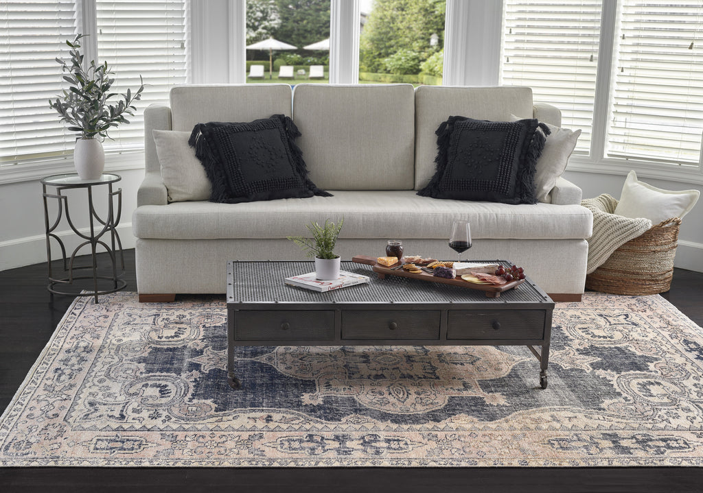 Momeni Chandler CHN-6 Navy Area Rug Lifestyle Image Feature