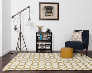 Loloi Charlotte CT-05 Ivory / Peridot Area Rug Room Scene Feature