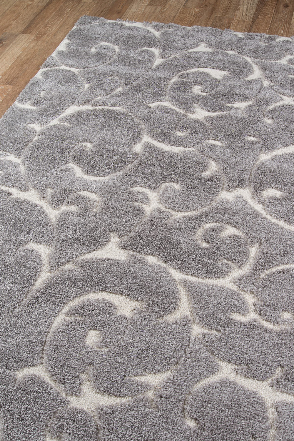 Momeni Charlotte CHA-3 Grey Area Rug Corner Image Feature