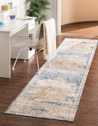 Unique Loom Chateau T-H443E Dark Blue Area Rug Runner Lifestyle Image