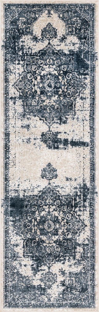 Unique Loom Chateau T-H443E Ivory Area Rug Runner Top-down Image