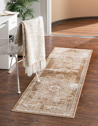 Unique Loom Chateau T-H443E Khaki Area Rug Runner Lifestyle Image