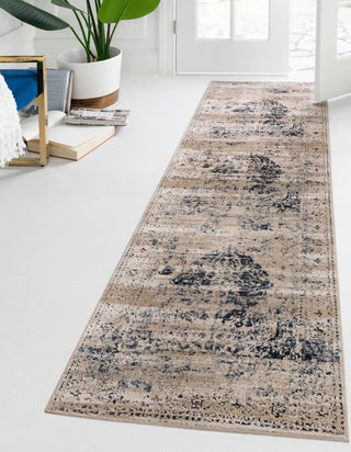 Unique Loom Chateau T-H446E Dark Blue Area Rug Runner Lifestyle Image