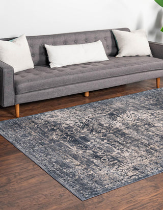 Unique Loom Chateau T-H446E Graphite Gray Area Rug Rectangle Lifestyle Image