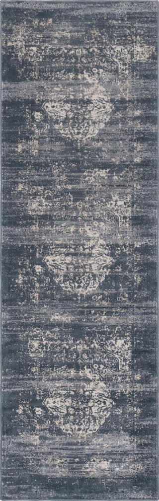 Unique Loom Chateau T-H446E Graphite Gray Area Rug Runner Top-down Image