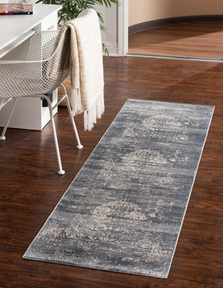 Unique Loom Chateau T-H446E Graphite Gray Area Rug Runner Lifestyle Image