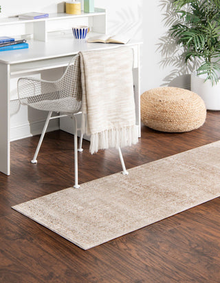 Unique Loom Chateau T-H463D Beige Area Rug Runner Lifestyle Image