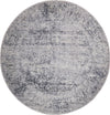 Unique Loom Chateau T-H463D Dark Blue Area Rug Round Top-down Image