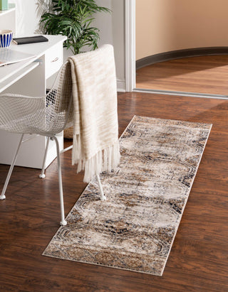 Unique Loom Chateau T-H540E Blue Beige Area Rug Runner Lifestyle Image