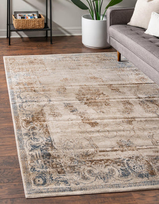 Unique Loom Chateau T-H542F Beige Area Rug Rectangle Lifestyle Image Feature