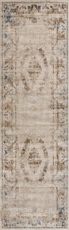 Unique Loom Chateau T-H542F Beige Area Rug Runner Top-down Image