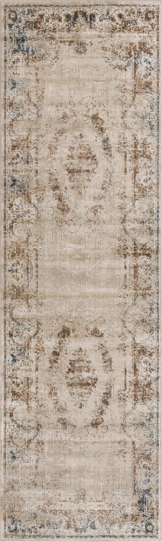 Unique Loom Chateau T-H542F Beige Area Rug Runner Top-down Image