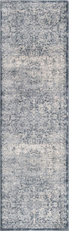 Unique Loom Chateau T-H549E Dark Blue Area Rug Runner Top-down Image