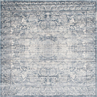 Unique Loom Chateau T-H549E Dark Blue Area Rug Square Top-down Image