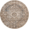 Unique Loom Chateau T-H553D Beige Area Rug Round Top-down Image