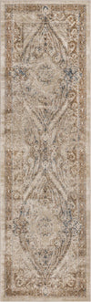 Unique Loom Chateau T-H553D Beige Area Rug Runner Top-down Image