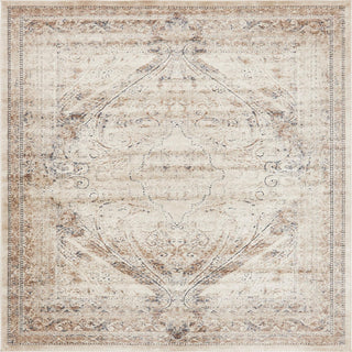 Unique Loom Chateau T-H553D Beige Area Rug Square Lifestyle Image