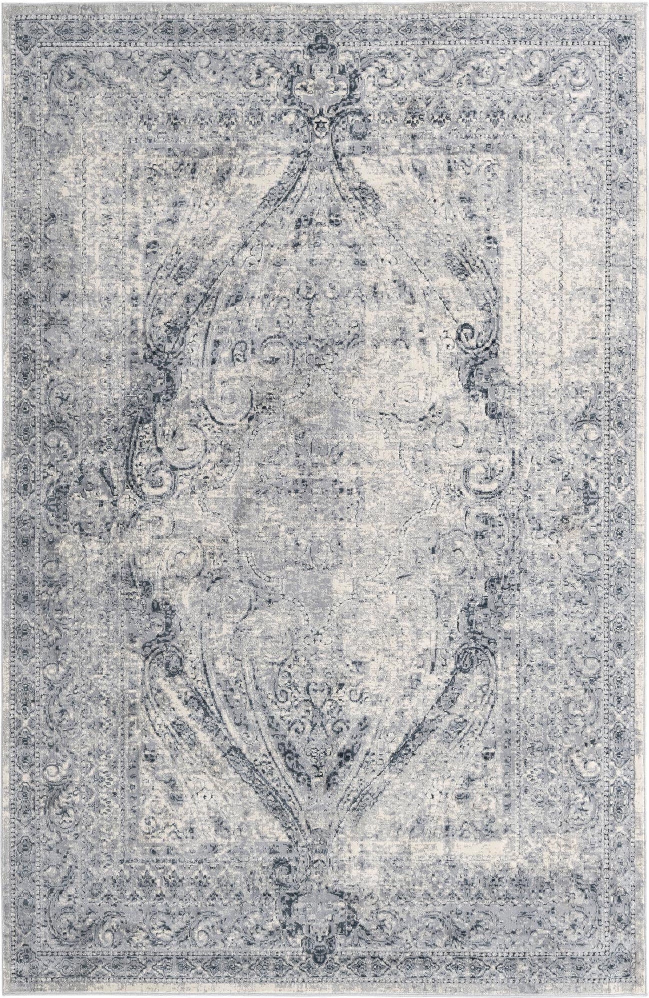 Unique Loom Chateau T-H549E Dark Blue Area Rug – Incredible Rugs and Decor