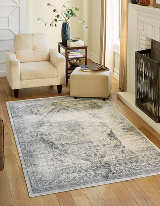 Unique Loom Chateau T-H553D Dark Blue Area Rug Rectangle Lifestyle Image Feature