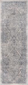 Unique Loom Chateau T-H553D Dark Blue Area Rug Runner Top-down Image