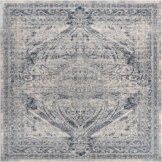 Unique Loom Chateau T-H553D Dark Blue Area Rug Square Top-down Image