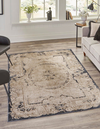 Unique Loom Chateau T-H556D Cream Area Rug Rectangle Lifestyle Image Feature