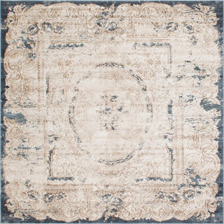 Unique Loom Chateau T-H556D Cream Area Rug Square Top-down Image