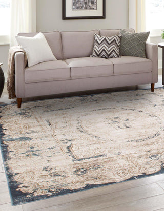 Unique Loom Chateau T-H556D Cream Area Rug Square Lifestyle Image