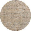 Unique Loom Chateau T-K056A Beige Area Rug Round Top-down Image