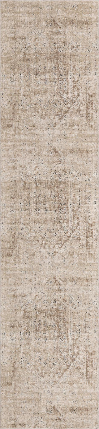 Unique Loom Chateau T-K056A Beige Area Rug Runner Top-down Image