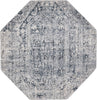 Unique Loom Chateau T-K056A Gray Area Rug Octagon Top-down Image