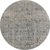 Unique Loom Chateau T-K056A Gray Area Rug Round Top-down Image