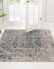 Unique Loom Chateau T-K056A Gray Area Rug Square Lifestyle Image