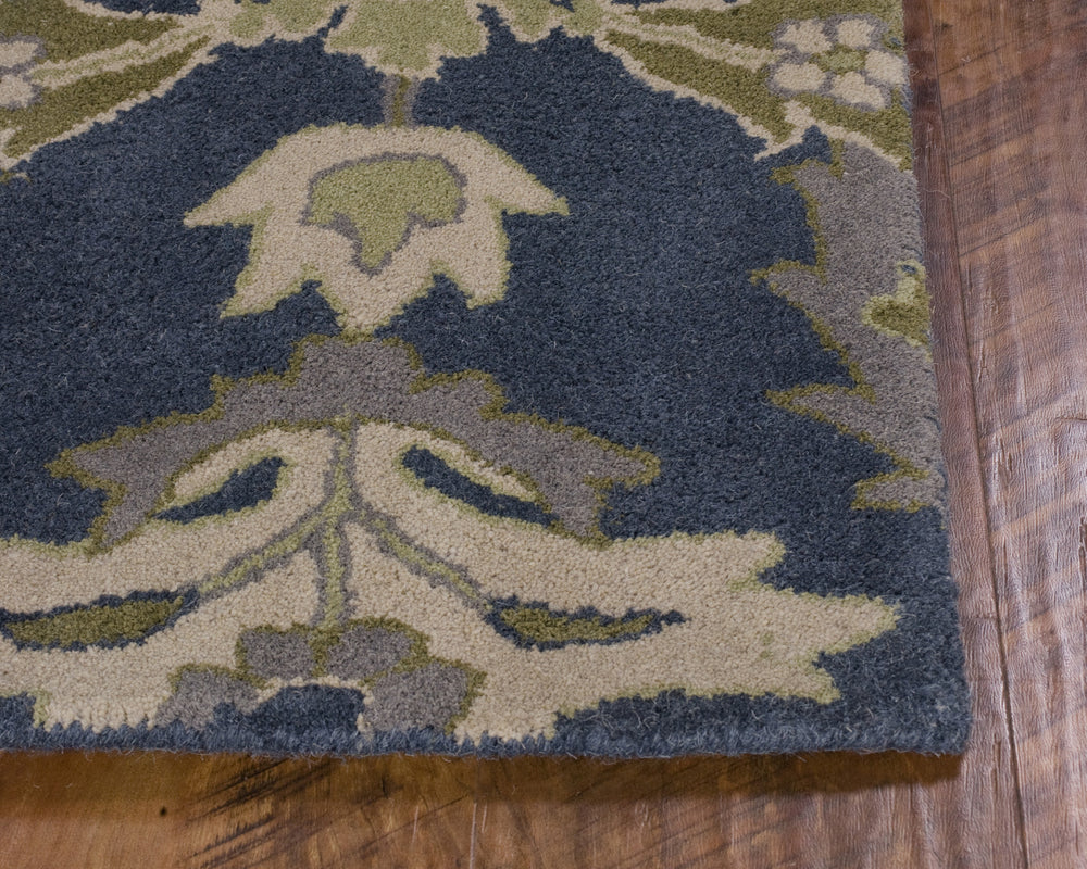 KAS Chelsea 2389 Slate/Blue Delaney Area Rug  Feature