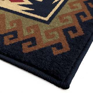 Orian Rugs Cherokee San Angelo Green Area Rug Corner Shot