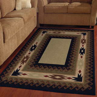 Orian Rugs Cherokee San Angelo Green Area Rug Room Scene Feature