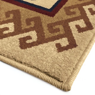 Orian Rugs Cherokee San Angelo Beige Area Rug Corner Shot